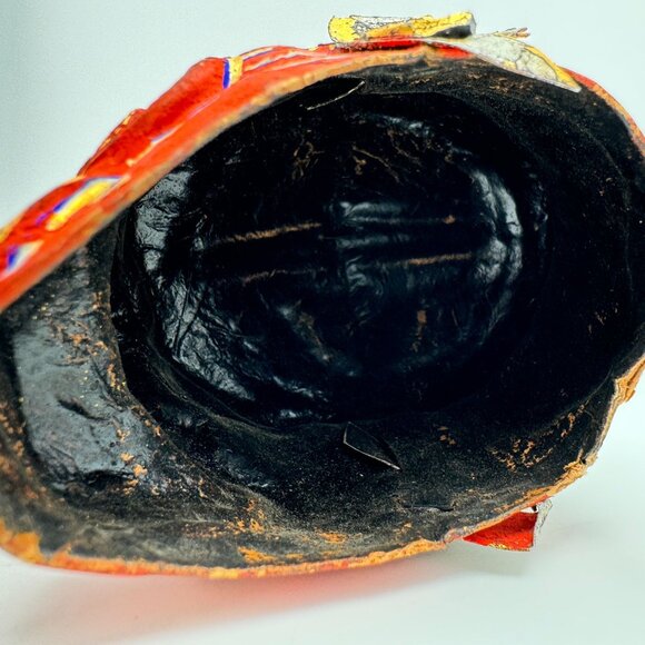 Traditional Handcrafted Thai Khon Mask Wall Art Intricate Red Gold Detail - Picture 6 of 9